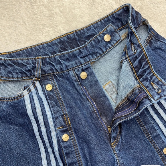 IVY PARK Navy Flare Jeans SET with Side Slits and body suit - Picture 7 of 12